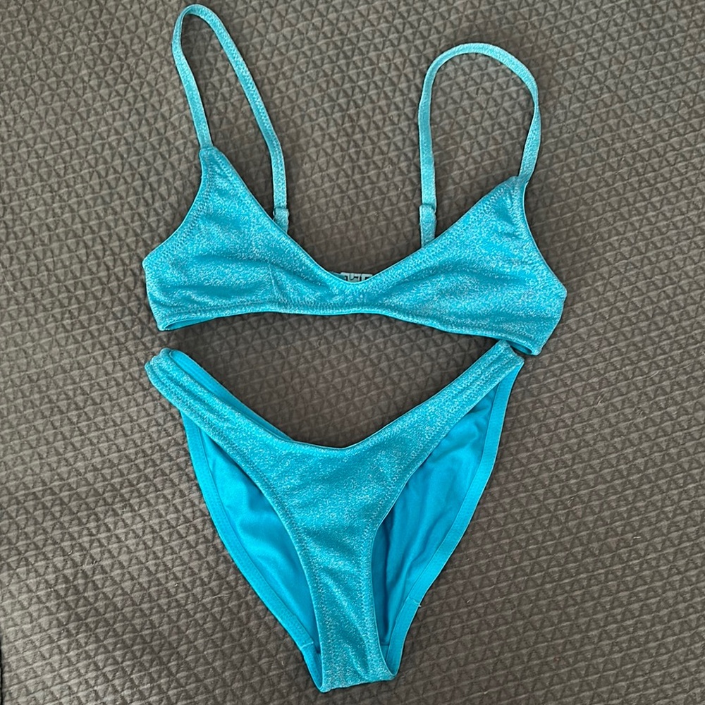 Triangl Swimwear Turquoise Blue Bikini Set Classic Design